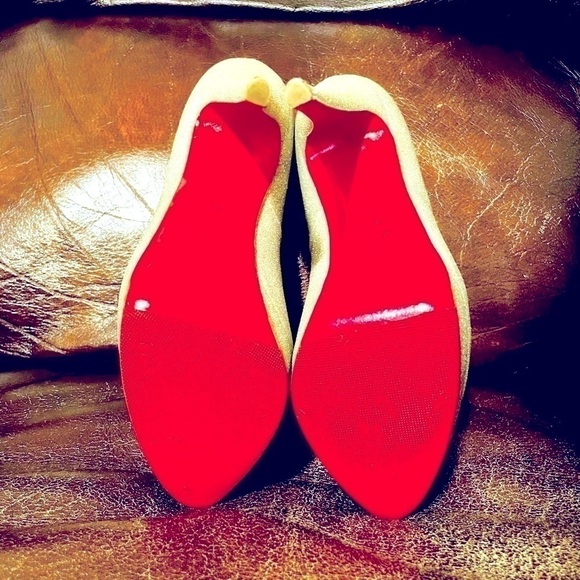 Christian Louboutin Lady Peep 150mm 1" Plat, Champaign Glitter wrapped Lthr EU40 - Picture 10 of 13